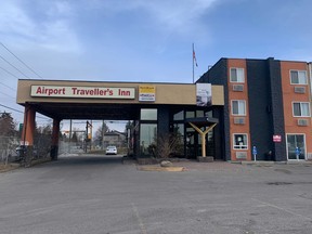 Calgary police were investigating a suspicious death at the Airport Traveller's Inn hotel on March 24, 2021.