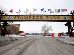 Entrance to Stampede Park, photographed on March 2, 2021.
