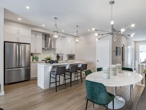 The kitchen and dining area in the Juniper show home by Baywest Homes.