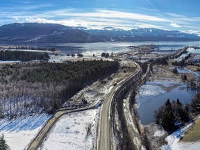 The site of LNG Canada's $30-billion liquefied natural gas (LNG) export terminal in Kitimat, B.C.