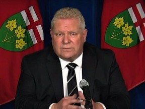 Premier Doug Ford said in a briefing with reporters.