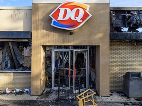 Pictured is a Dairy Queen in north Calgary that was destroyed by fire on Tuesday, Oct. 8, 2019.