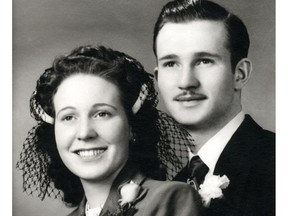 Ken and Elva Leishman's wedding photo. After a series of robberies and a daring prison escape, Ken became known as the Flying Bandit. Photo courtesy Ron Leishman; Calgary Herald archives.