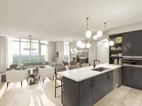 Affinity suites in Scenic Acres will boast breathtaking views, with residences ranging from one-bedroom units to two-bedroom-plus-den units. SUPPLIED