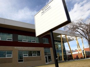 Bowness High School in northwest Calgary on Wednesday, April 7, 2021.