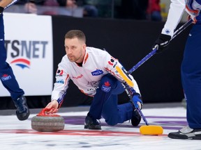 Whether he's competing in a Grand Slam of Curling event -- as in this photo -- or not, Brad Gushue has established a history of success.