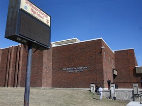 Winston Churchill High School is facing a COVID-19 outbreak with 25 cases. Tuesday, April 13, 2021.