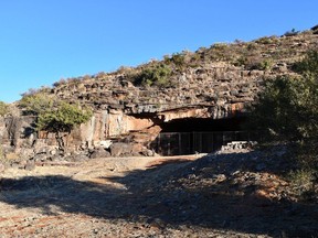 The entrance to Wonderwerk Cave in South Africa, which housed human activity for two million years.