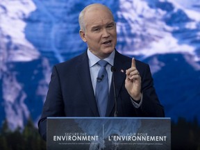 Conservative Leader Erin O'Toole outlines his climate platform in Ottawa, Thursday, April 15, 2021.