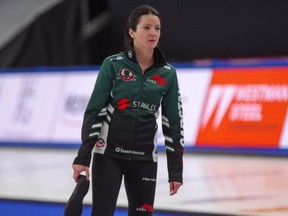 Kerri Einarson is photographed at the Humpty's Champions Cup in Calgary on Friday, April 16, 2021. Credit: Grand Slam of Curling/Sportsnet
