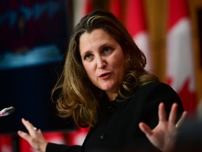 Finance Minister Chrystia Freeland.