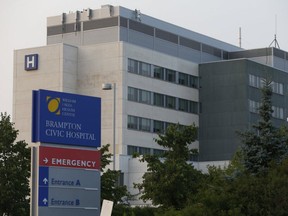 Exterior view of William Osler Health Centre - Brampton Civic hospital on Saturday August 9, 2014 in Toronto.