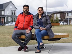 Gurbhajan, left, and Rajvir Dhillon pose for a photo on Sunday, May 2, 2021. Gurbhajan’s parents Harbans and Sukhdev Dhillon are unable to fly back to Canada from India because of the travel ban resulted from the COVID-19 crisis in India.
