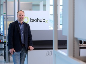 Jeff Hopper, one of the founding partners with BioHubX, was photographed in one of the BioHubX labs in northwest Calgary on Tuesday, May 25, 2021. BioHubX is a not-for-profit that provides mentorship, resources and space to support growing health ventures and ignites the life science ecosystem in Alberta.