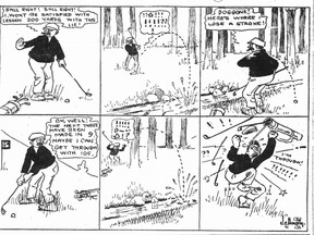 Golf advice has been published in newspapers for decades. This golf cartoon appeared in the Oregon Sunday Journal on Feb. 7, 1915.
