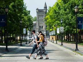 A portion of the University of Toronto campus is seen in a file photo from June 10, 2020.