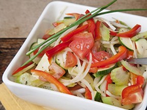 Zucchini Gazpacho Salad for ATCO Blue Flame Kitchen for June 2, 2021; image supplied by ATCO Blue Flame Kitchen