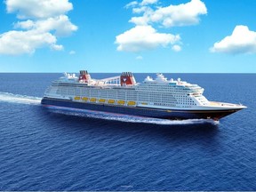 The new Disney Wish cruise ship.