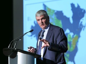 Michael Rose, CEO of Tourmaline OIl Corp., speaks and participates during a group session at the 2018 Global Business Forum held at the Fairmount Banff Springs in Banff, Alberta on Friday, September 28, 2018.