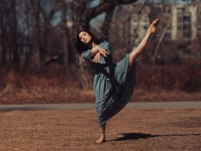 Alberta Ballet dancer Luna Sasaki in the new dance film Ecclesia. Courtesy, Nigel Goodwin