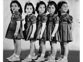 The Dionne sisters were the first quintuplets known to survive infancy. Postmedia archives