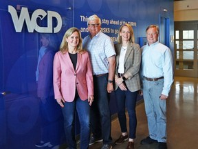 The Brookman family: Karen, president/CEO; George, chairman; Jennifer, vice-president marketing; and Allan Megarry (Karen's husband), CFO, at the unveiling of the company's new WCD brand.