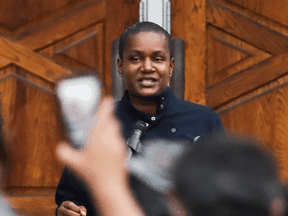 Green Party of Canada Leader Annamie Paul attends a vigil for four members of a Muslim family who were killed in what police describe as a hate-motivated attack in London, June 8, 2021.