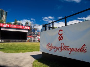 The Coca-Cola Stage was prepared in advance of this year's Calgary Stampede on Tuesday, June 22, 2021.