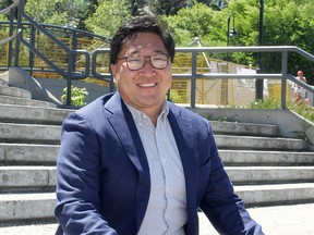 Dr. Jia Hu poses for a photo at Prince's Island Park.  Saturday, June 26, 2021.