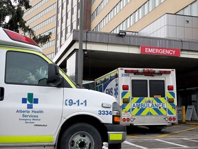 An Alberta Health Services ambulance.