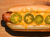 The Triple Dog Dare You jalapeño dog.