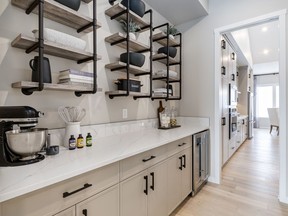 The butler's pantry in the Willow show home by Baywest Homes in Mahogany.