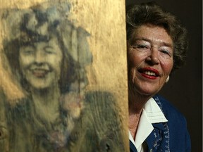 War bride Edna McDonald was photographed here at the Royal Canadian Legion in 2006, where she was presented with a painted depiction of her when she was married. Calgary Herald archives