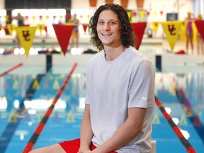 Canadian National swimmer Tristan Cote during practice at the University of Calgary in Calgary on Thursday, June 10, 2021. Darren Makowichuk/Postmedia