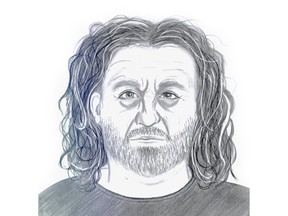 Sketch of a man suspected of sexually assaulting a 14-year-old girl in the community of Lynnwood on May 31, 2021.