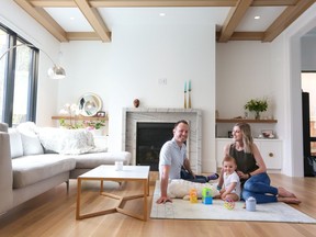 Sean and Dana Fair, with their 10-month-old son Jack, love the spaciousness of their new home.