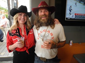 101.5 Today Radio morning hosts Christy Farrell and Fraser Tuff emceed the recent 9th Annual Village NUTRaiser held July 8 at Bottlescrew Bill's in support of the Calgary Prostate Cancer Centre. Photo, Bill Brooks