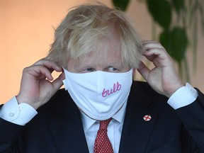 UK Prime Minister Boris Johnson visits the Energy Company Bulb in Liverpool Street on July 8, 2021 in London, England.