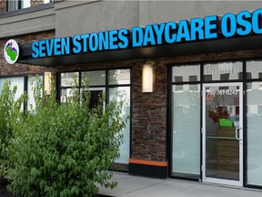 The Seven Stones Daycare is seen in Edmonton, on Friday, Nov. 16, 2021. A woman was severly beaten outside the daycare yesterday as her children watched through the front door. A 30 year-old man has been arrested and charged. Photo by Ian Kucerak
