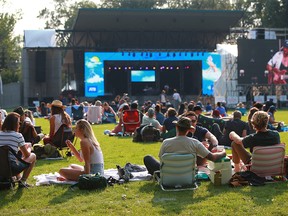 Music fans take in the first night of the Calgary Folk Music Festival’s Summer Serenades Concert Series at Prince’s Island on Thursday, July 22, 2021.