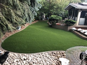 Artificial turf is easy to care for.