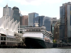 The Holland America Line Volendam is seen docked in Vancouver in 2009.