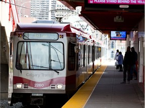 A 28-year-old man sustained life-threatening injuries when he was struck by a CTrain near the Stampede/Victoria Park station seen in this file photo.
