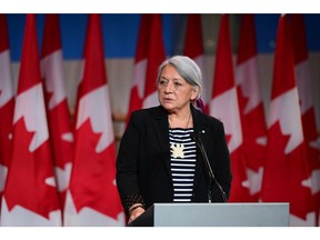 Mary Simon speaks during an announcement at the Canadian Museum of History in Gatineau, Que., on Tuesday, July 6, 2021. Simon, an Inuk leader and former Canadian diplomat, has been named as Canada's next governor general -- the first Indigenous person to serve in the role.