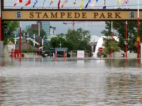 The flooded south entrance  of Stampede Park on Friday morning June 21, 2013. Photo by Gavin Young/Calgary Herald