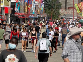 The midway at the Calgary Stampede. Friday, July 9, 2021. Brendan Miller/Postmedia