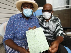 Two Barrie seniors, Thelma Perry, 80, and her husband Glen, 87, now face $12,510 in combined fines for failing to enter a quarantine hotel on returning from missionary work in Jamaica. They landed back in Toronto a few hours before the new federal travel COVID restrictions kicked in on July 5 at 12:01 a.m. The couple were fully vaccinated, tested and had the paperwork to prove it and were still issued the massive tickets. on Tuesday July 13, 2021.
