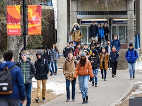 A view of the University of Calgary campus on March 11, 2020.