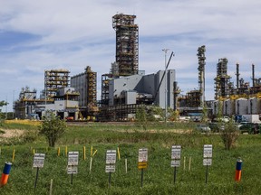 The Inter Pipeline Heartland Petrochemical Complex under construction in Strathcona County, Alberta.