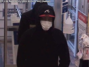 Calgary police have released photos of suspects wanted in a rash of pharmacy robberies since June. Calgary Police Service